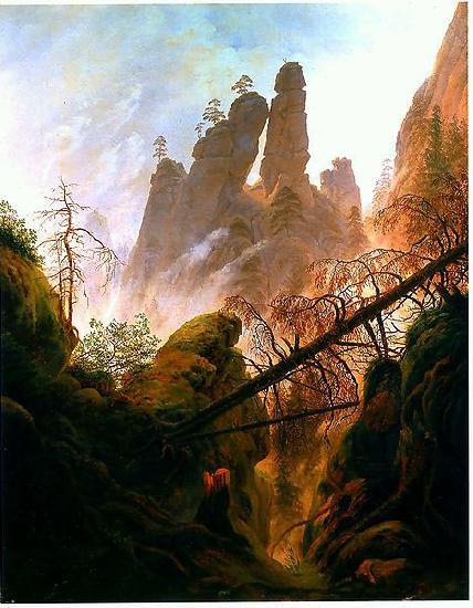 Caspar David Friedrich Felsenlandschaft im de:Elbsandsteingebirge